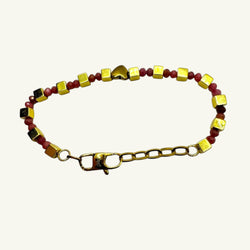 Bracciale rodocrosite sfaccetato Sharifa Crystals