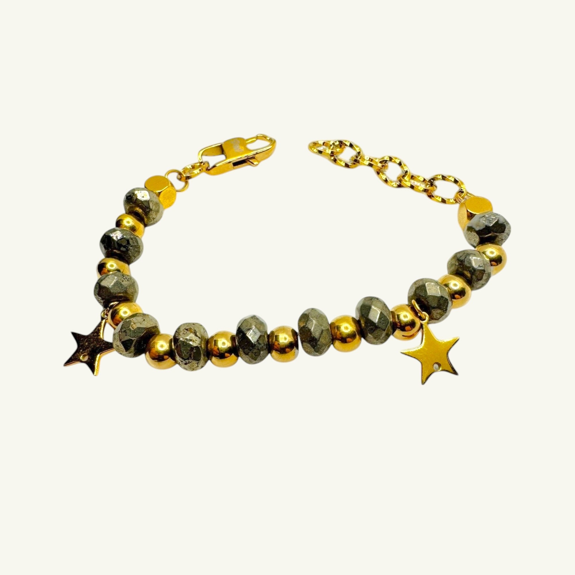 Bracciale pirite sfaccettato Sharifa Crystals