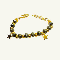 Bracciale pirite sfaccettato Sharifa Crystals