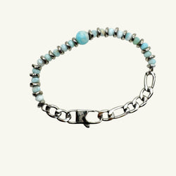 Bracciale larimar sfaccettato Sharifa Crystals