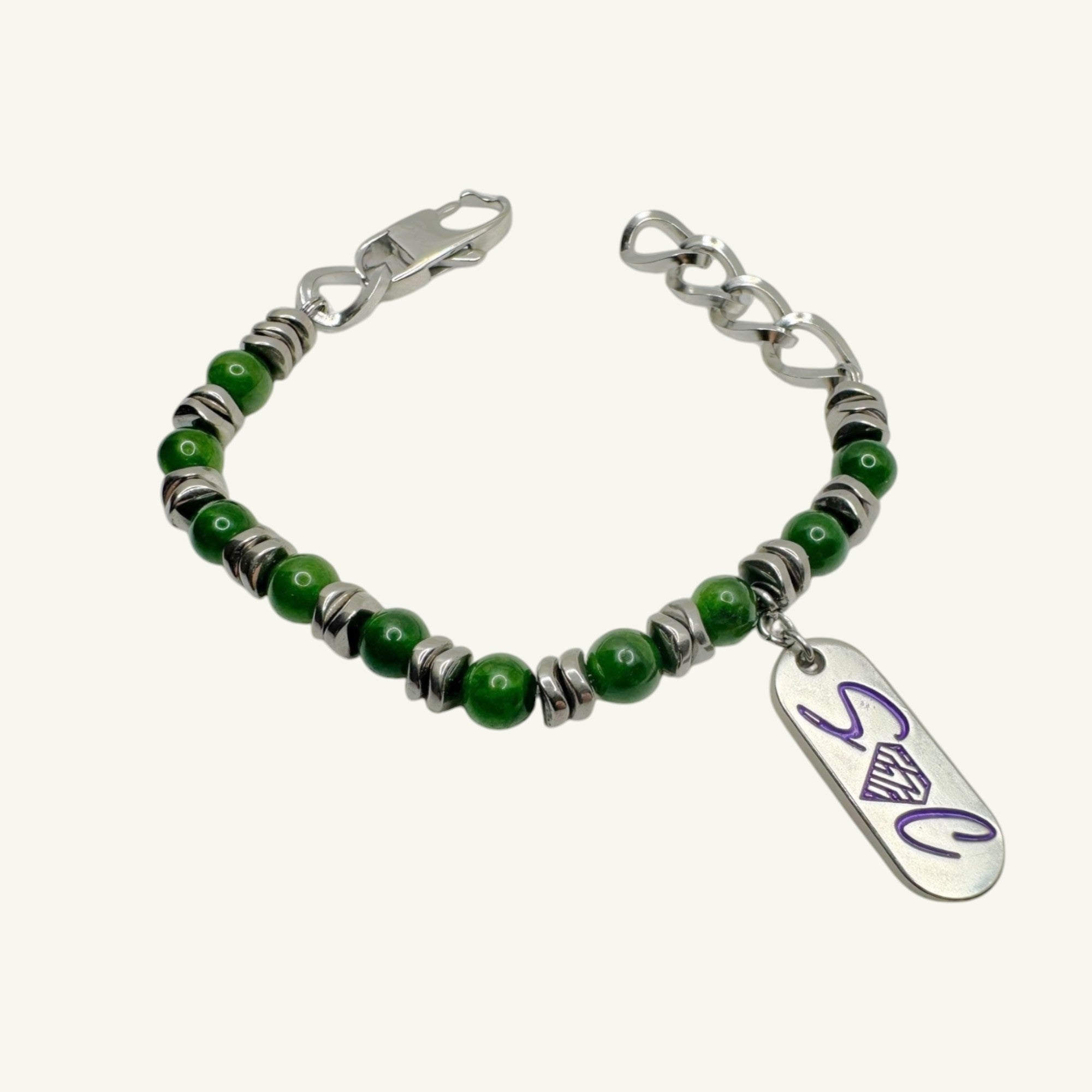 Bracciale agata verde Sharifa Crystals