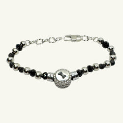Bracciale onice con charm nero Sharifa Crystals