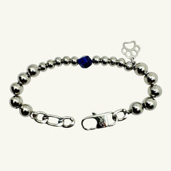 Bracciale sfera lapis con charm zampa Sharifa Crystals