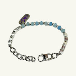 Bracciale acquamarina sfaccettata Sharifa Crystals
