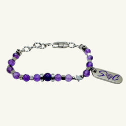 Bracciale ametista sfaccettata con stella Sharifa Crystals