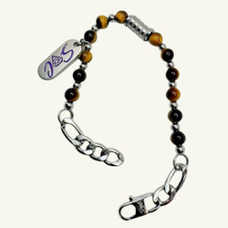 Bracciale tigre sfere lisce Sharifa Crystals