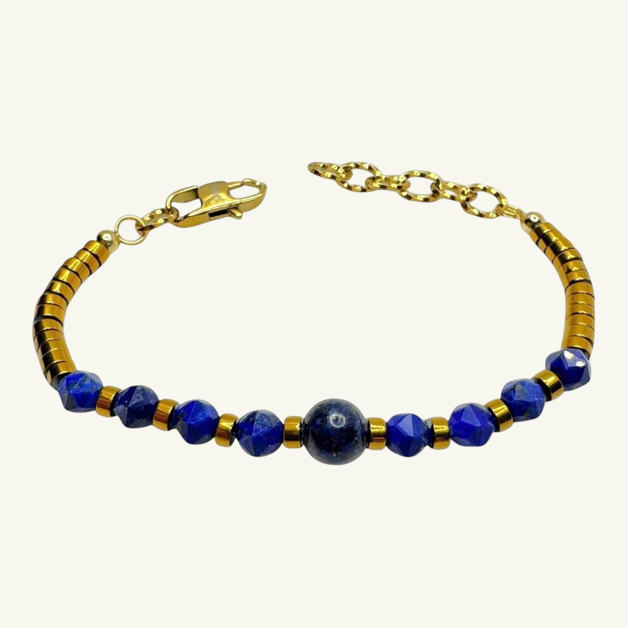 Bracciale lapislazzuli oro Sharifa Crystals