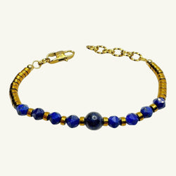 Bracciale lapislazzuli oro Sharifa Crystals
