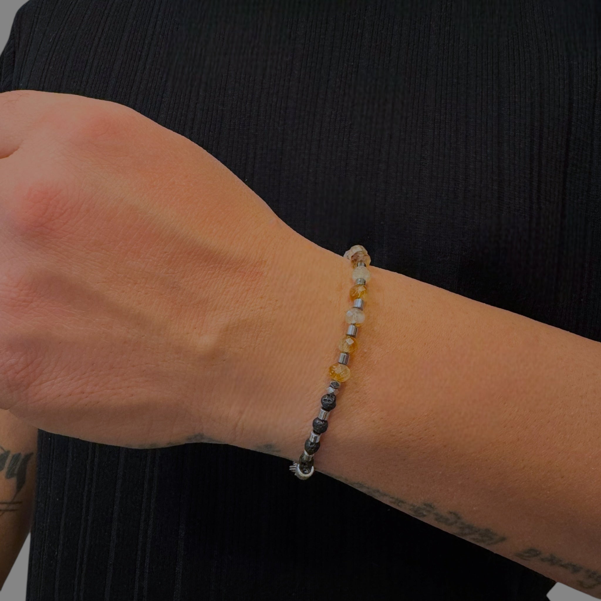 Bracciale quarzo citrino Sharifa Crystals