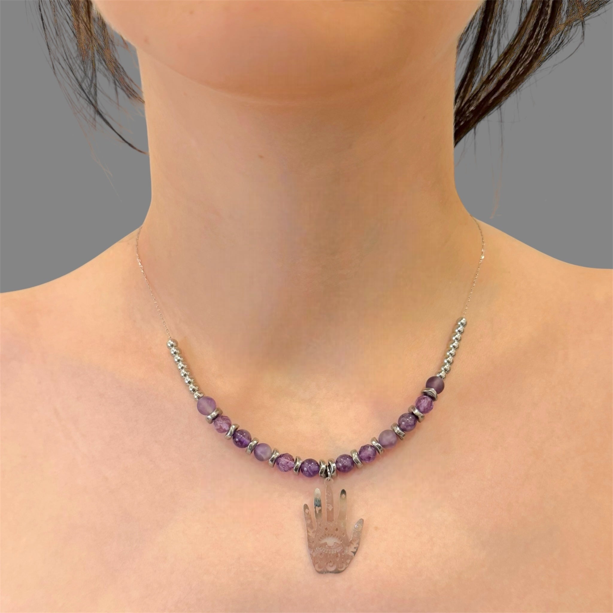 collana ametista Sharifa Crystals