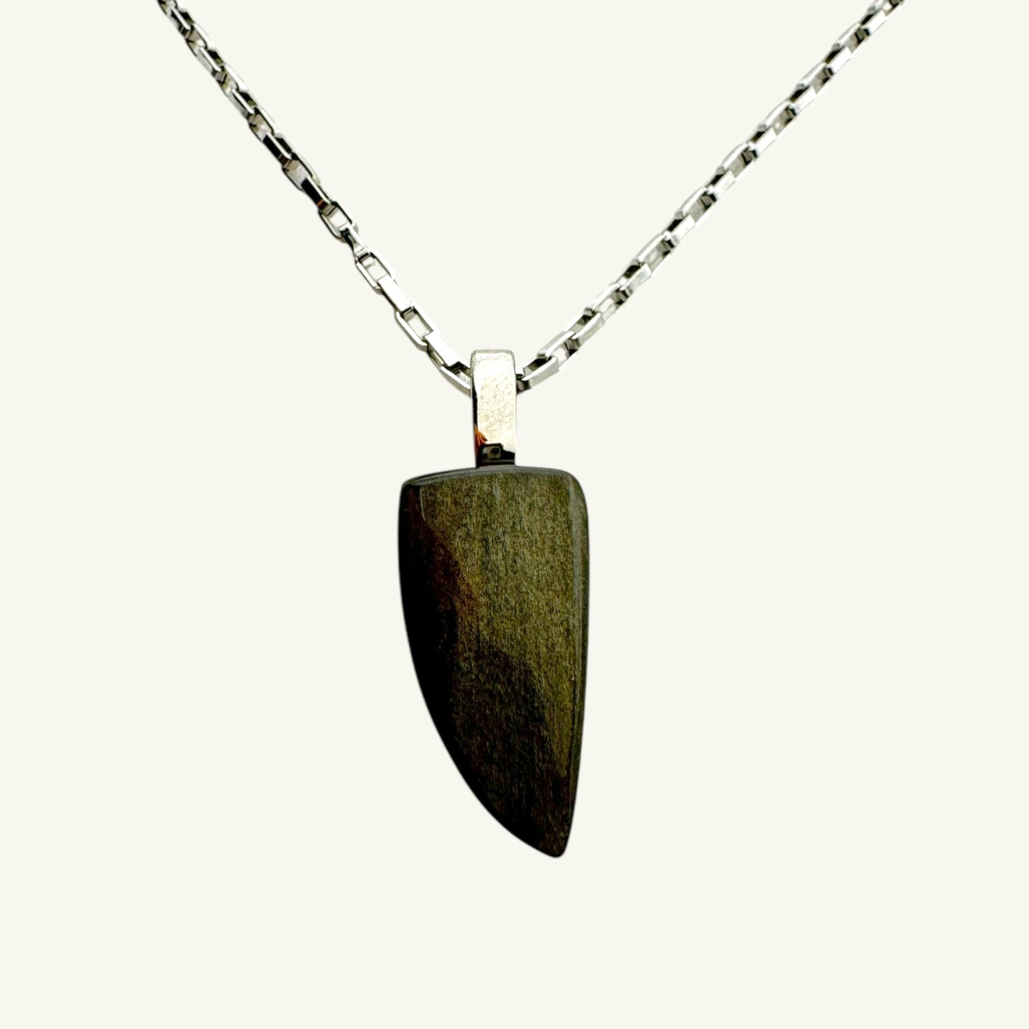 Collana ossidiana oro 22x11 mm Sharifa Crystals