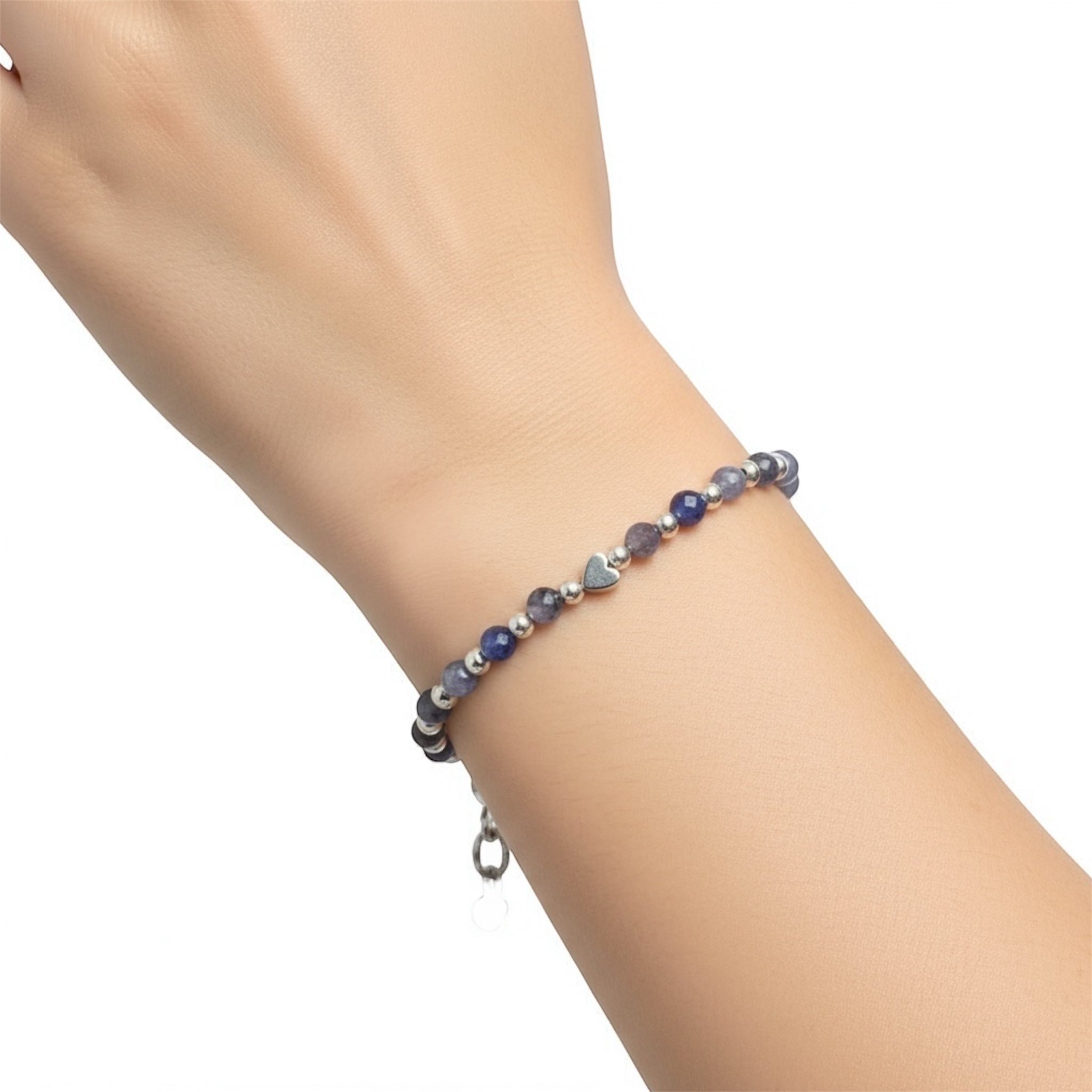 Bracciale tanzanite con sfere arg925 Sharifa Crystals
