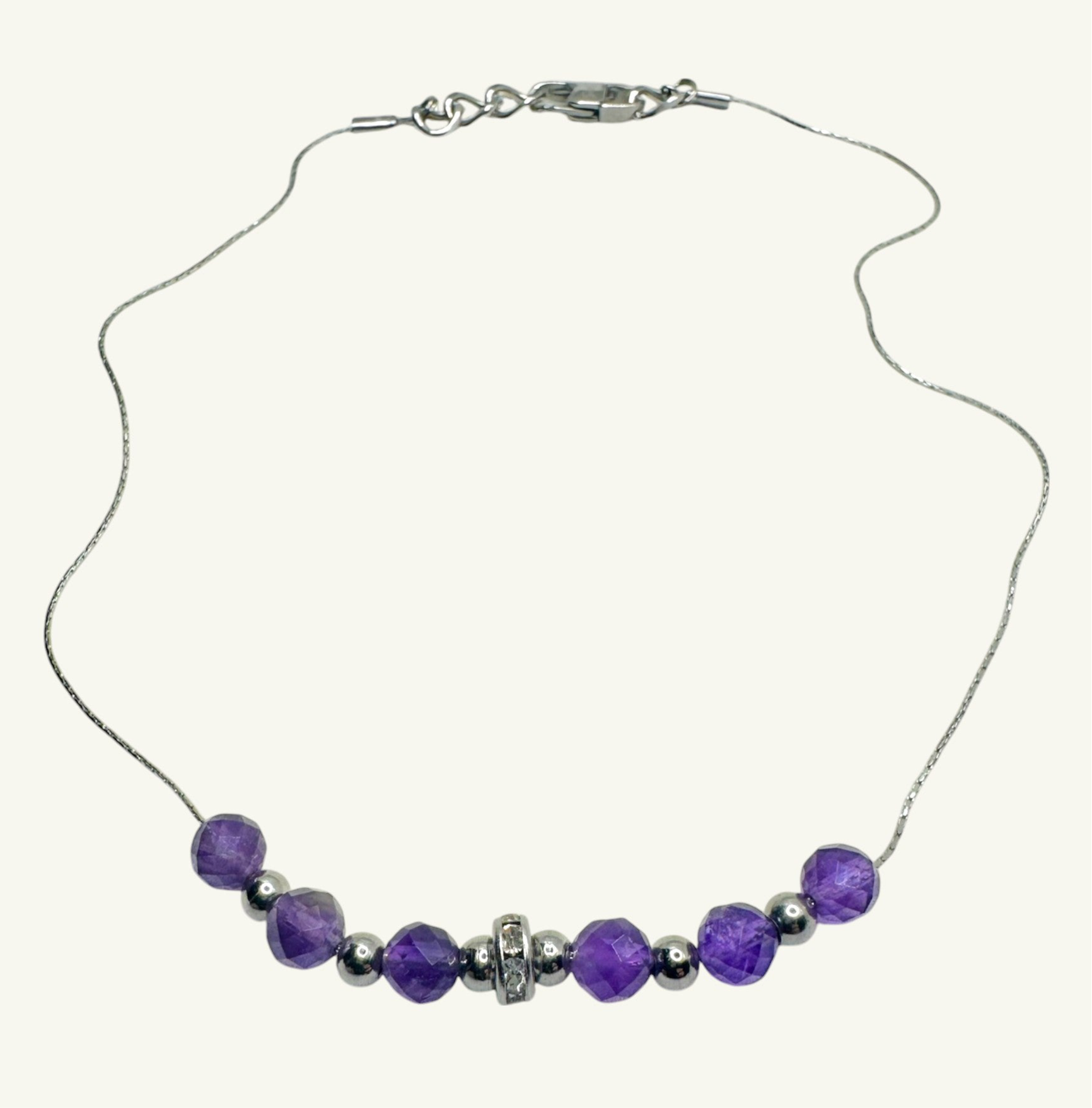 Choker ametista Sharifa Crystals