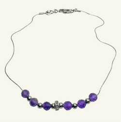 Choker ametista Sharifa Crystals