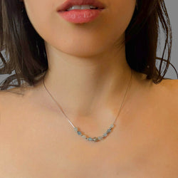 Choker acquamarina Sharifa Crystals