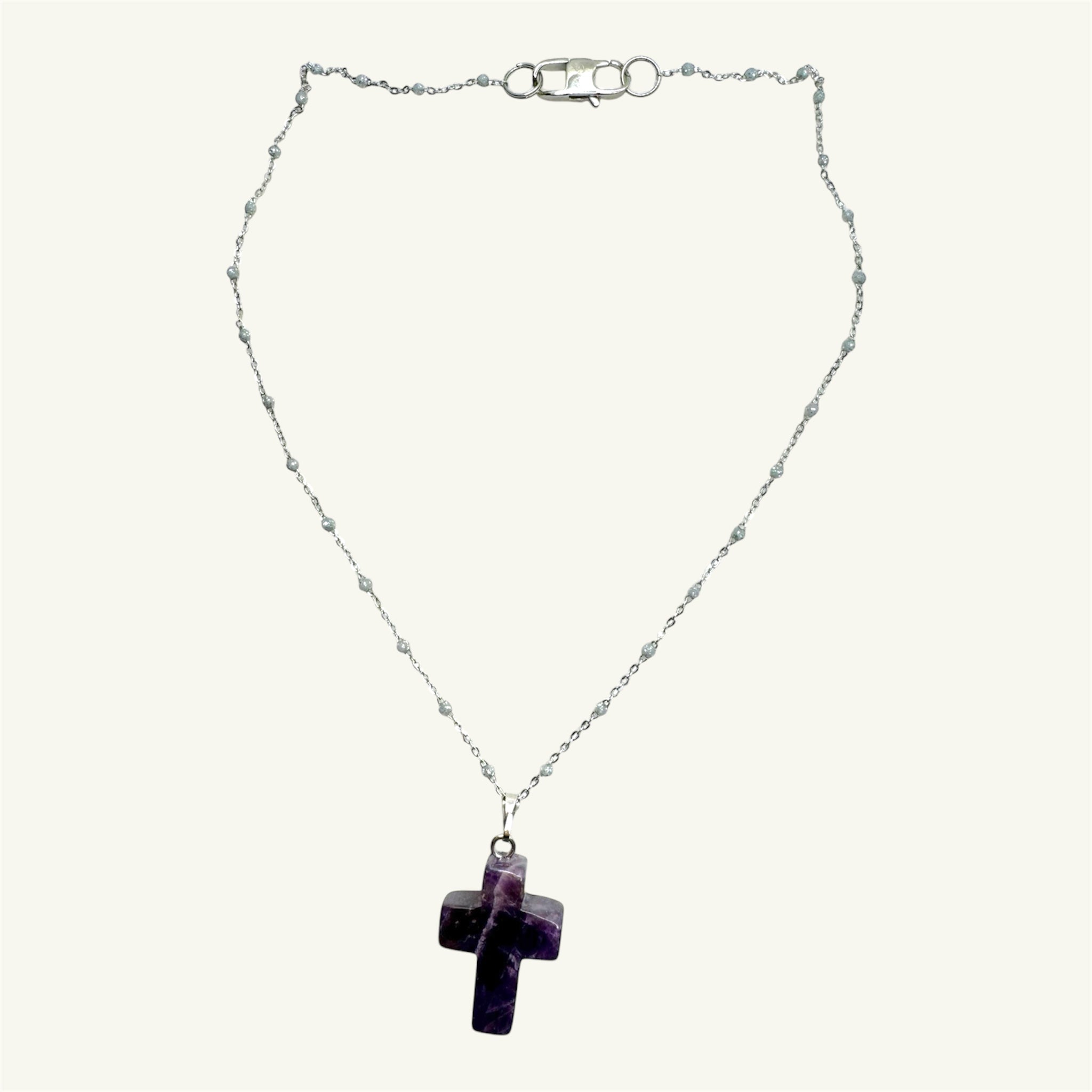 Collana croce ametista Sharifa Crystals