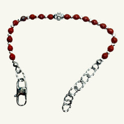 Bracciale diaspro rosso sfaccettato SharifaCrystals