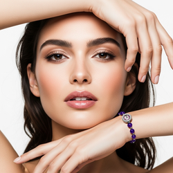 Bracciale ametista sfaccettata Sharifa Crystals