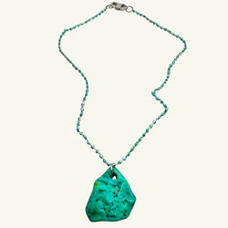 Collana turchese 30x22 mm Sharifa Crystals