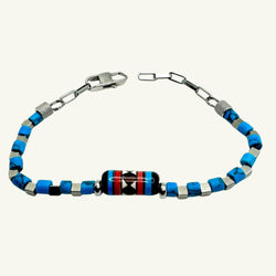 Bracciale howlite azzurra Sharifa Crystals