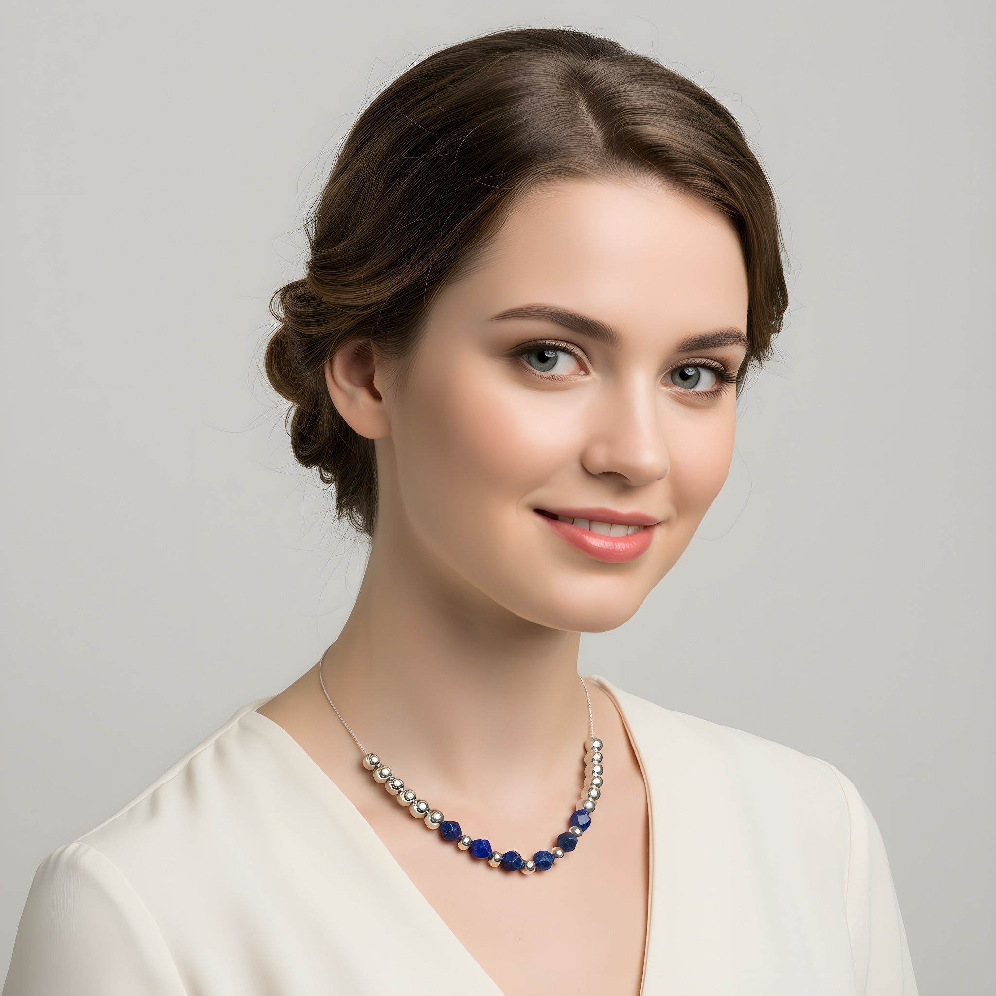 Collana lapis silver Sharifa Crystals