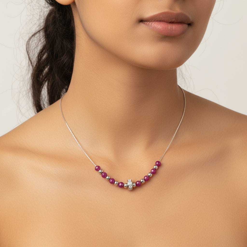 Choker radice di rubino Sharifa Crystals