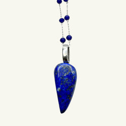 Collana lapislazzuli goccia 25x12 mm Sharifa Crystals
