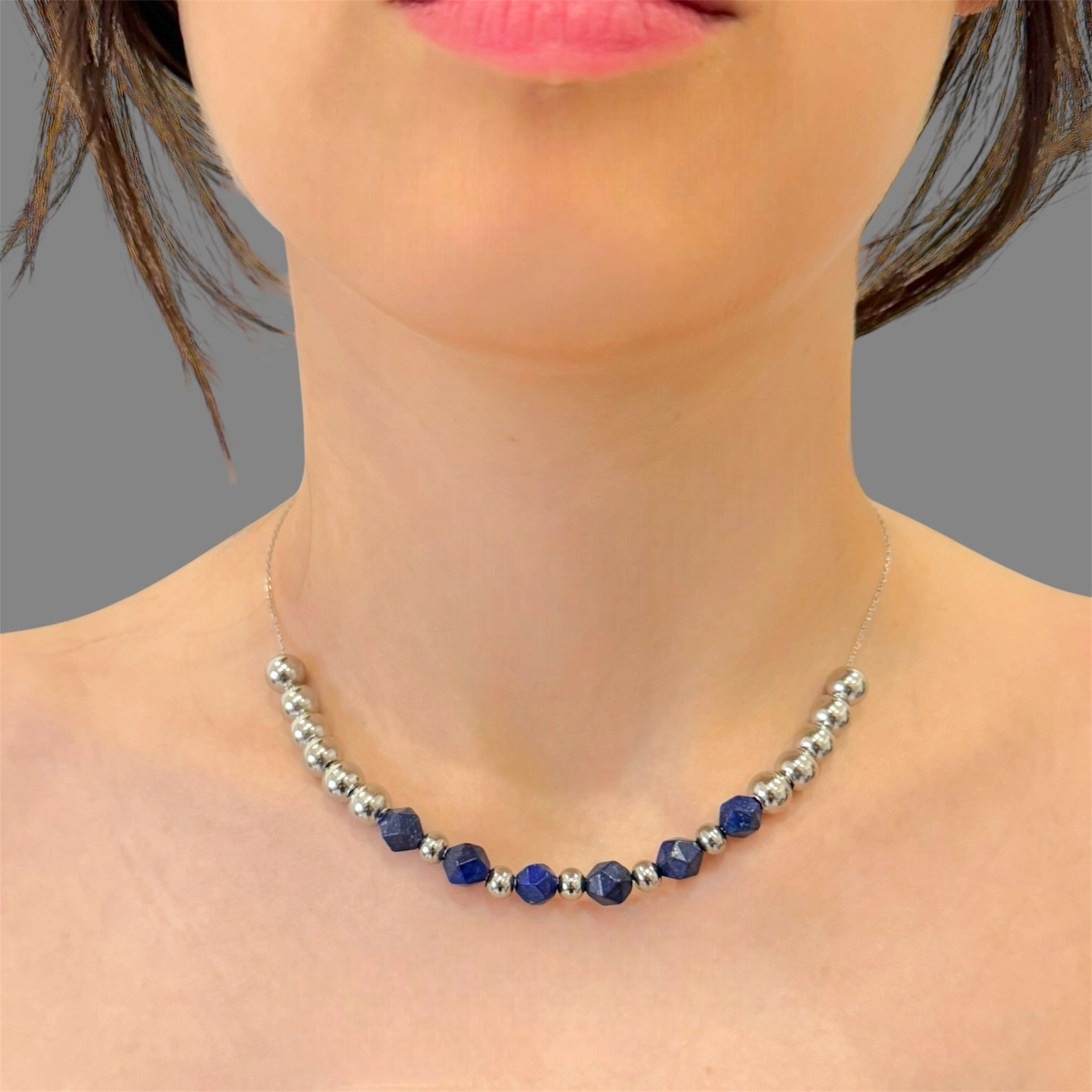 Collana lapis silver Sharifa Crystals
