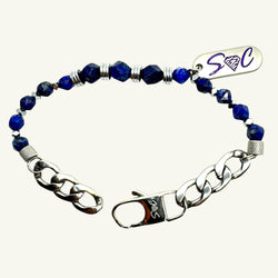 Bracciale lapislazzuli sfaccettato 8x8 Sharifa Crystals