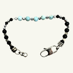 Bracciale larimar 6x6 mm Sharifa Crystals