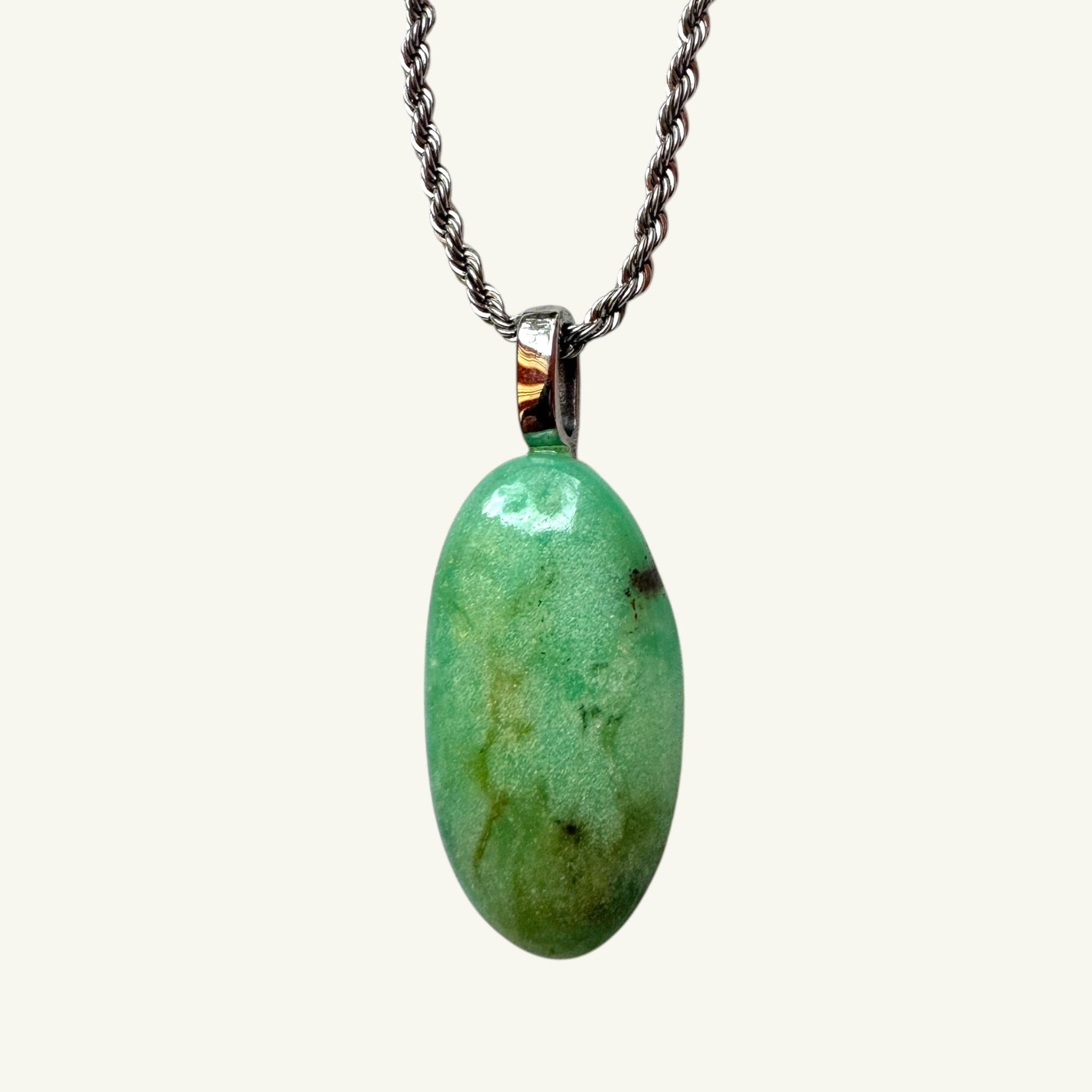 Collana crisoprasio 32x18 mm Sharifa Crystals