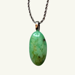 Collana crisoprasio 32x18 mm Sharifa Crystals