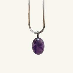 Collana ametista 29x21 mm Sharifa Crystals
