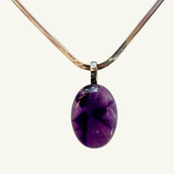 Collana ametista 29x21 mm Sharifa Crystals