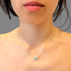 Collana punto luce drusa agata verde Sharifa Crystals