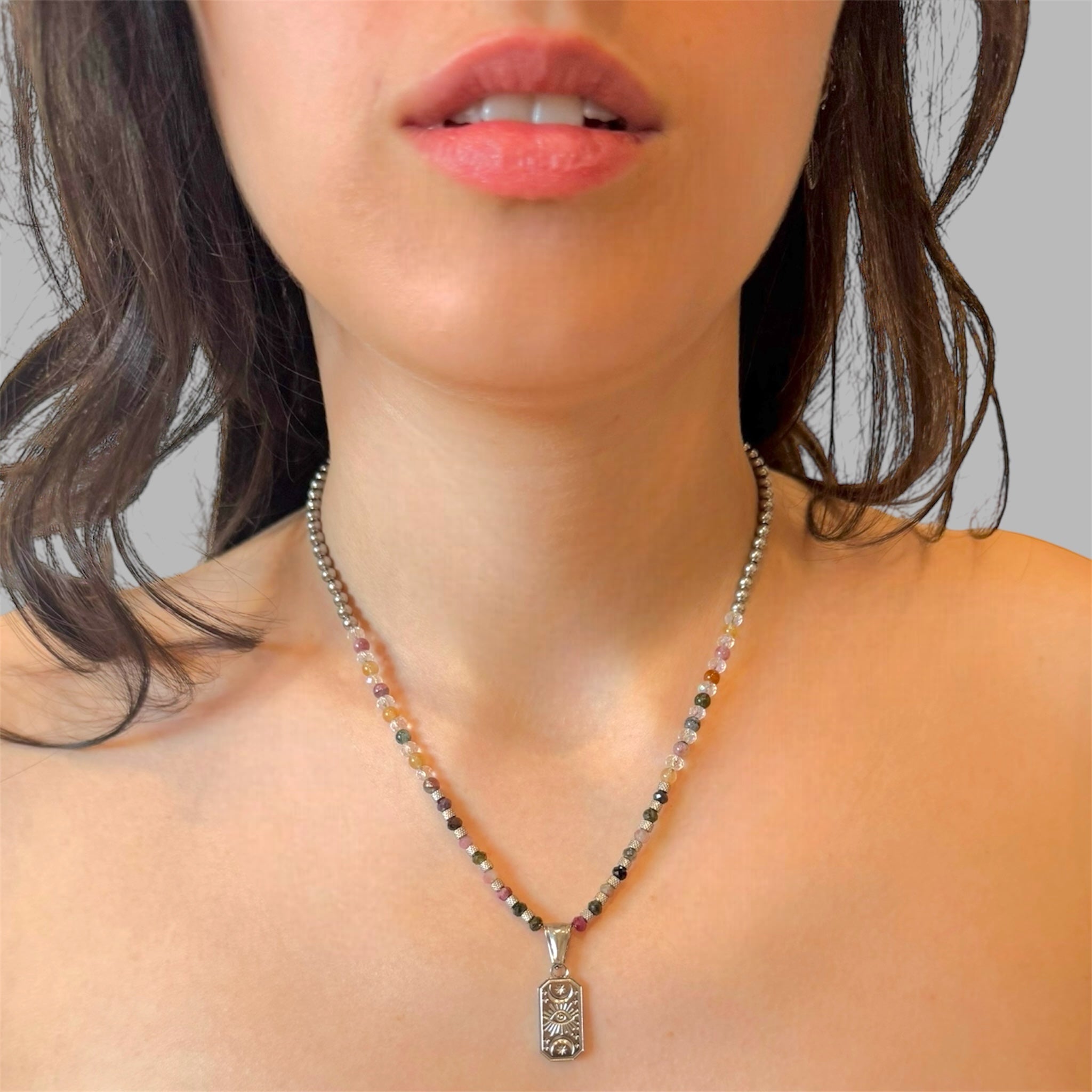 Collana tormalina 3x3 Sharifa Crystals