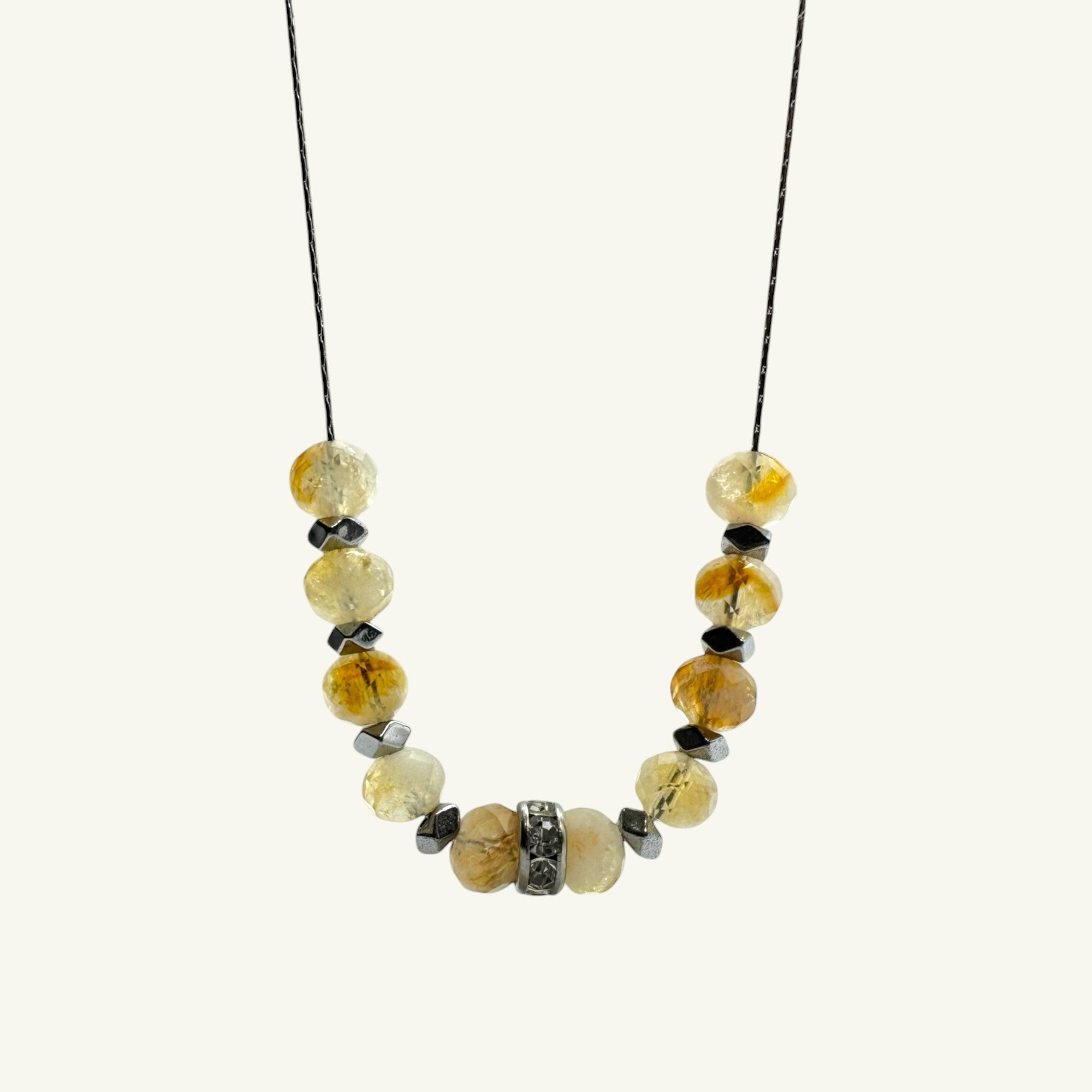 Choker quarzo citrino Sharifa Crystals