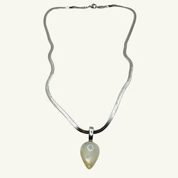Collana pietra di luna goccia 15x 11 mm Sharifa Crystals