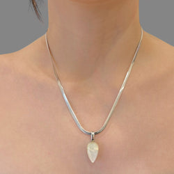 Collana pietra di luna goccia 20x12 mm Sharifa Crystals