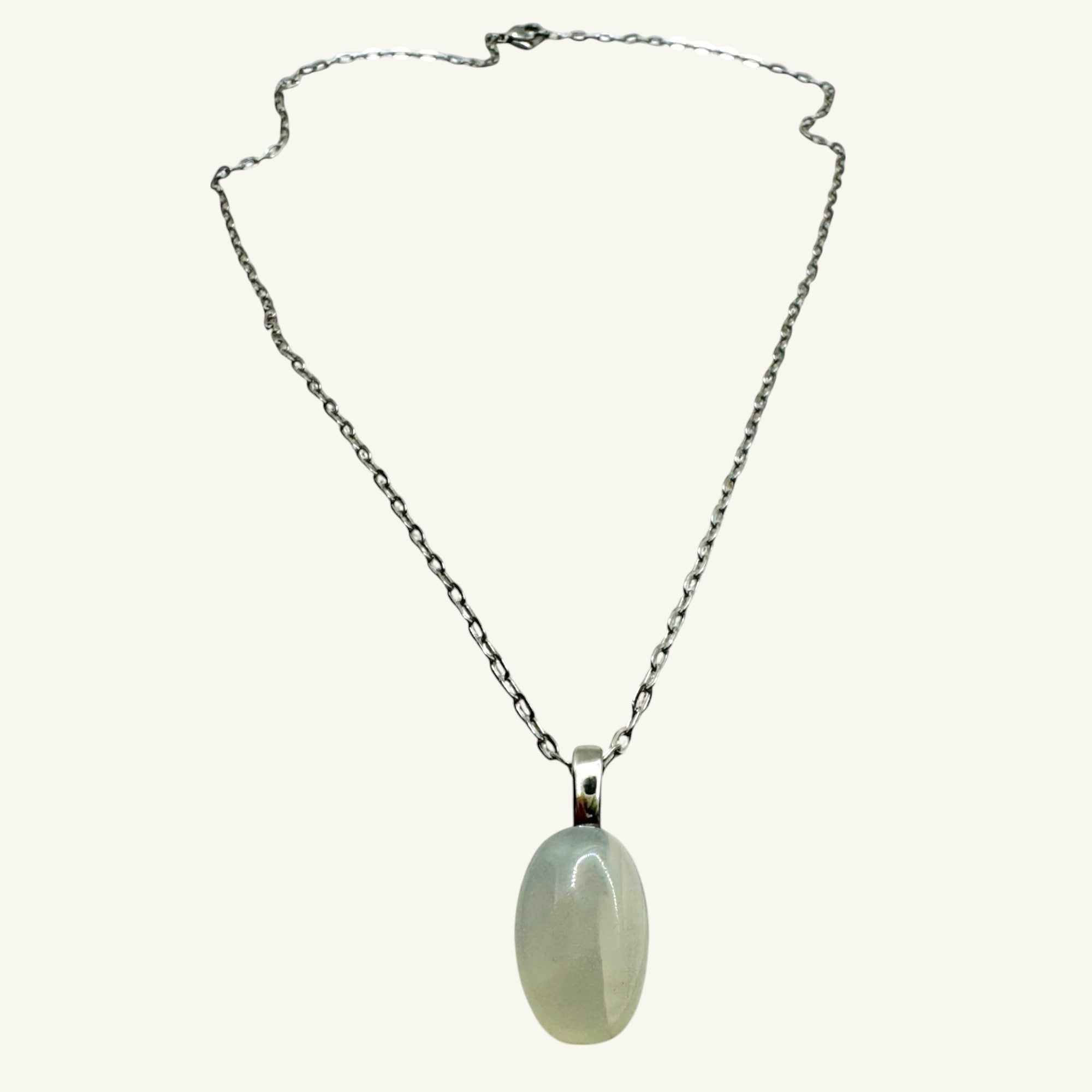 Collana pietra di luna ovale 18x11 Sharifa Crystals