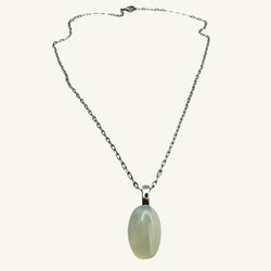 Collana pietra di luna ovale 18x11 Sharifa Crystals