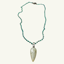 Collana pietra di luna 20x10 mm Sharifa Crystals