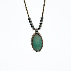 Collana amazzonite 23x14mm Sharifa Crystals