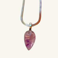 Collana ametista 19x13 mm Sharifa Crystals