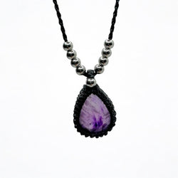 Collana ametista 19x15mm Sharifa Crystals