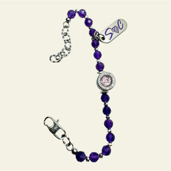 Bracciale ametista sfaccettata Sharifa Crystals