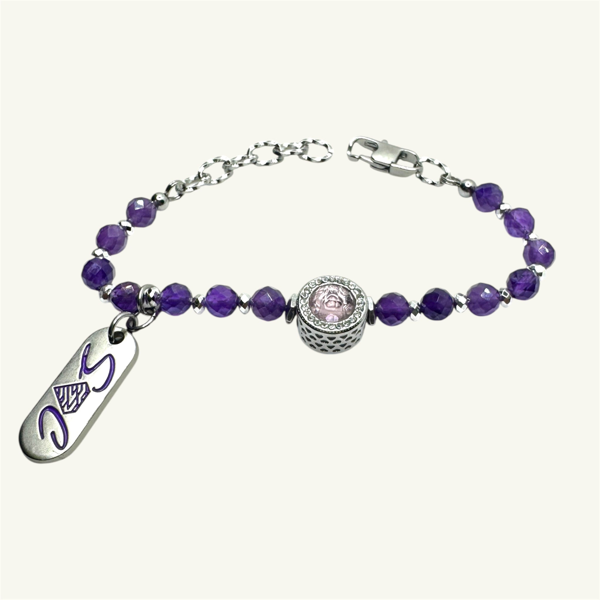 Bracciale ametista sfaccettata Sharifa Crystals