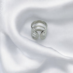 Anello arco silver regolabile Sharifa Crystals