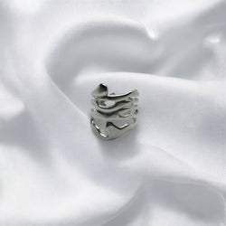 Anello aster silver regolabile Sharifa Crystals
