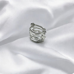 Anello aster silver regolabile Sharifa Crystals